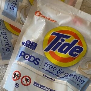 Tide Free & Gentle Pods bundle of 3 packs each pack has 16 pods